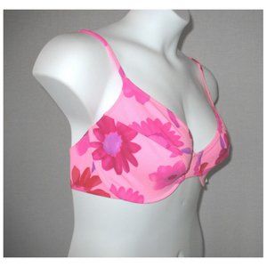 Curva Beachwear Pink Floral Bikini Top D-Cup NWT